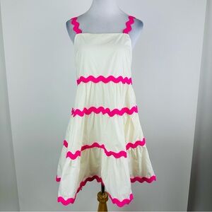 Entro Belleann Mini Dress Pink Cream Size Small